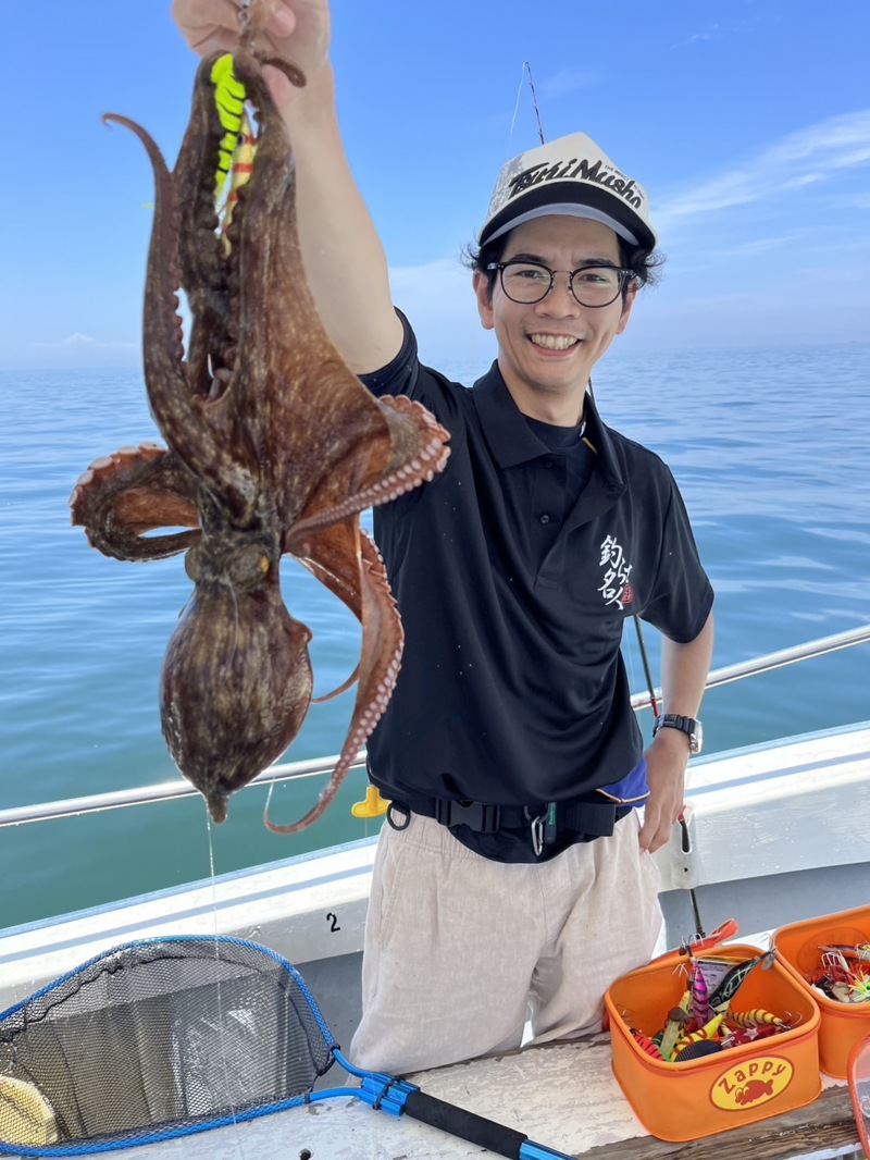 真夏の船タコ釣り