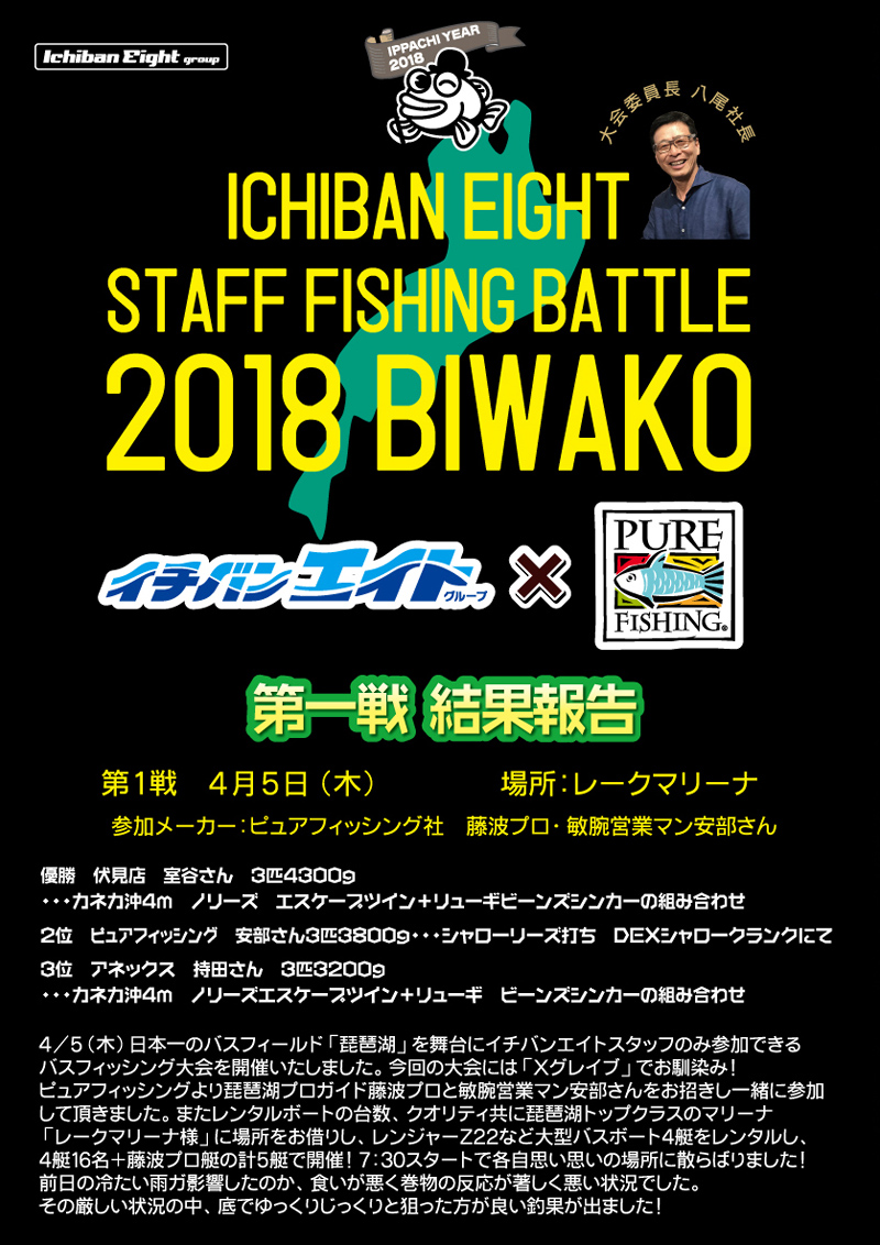 イチバンエイト バスフィッシングスタッフカップ報告